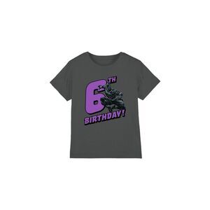 Black Panther Childrens/Kids 6th Birthday T-Shirt / Charcoal